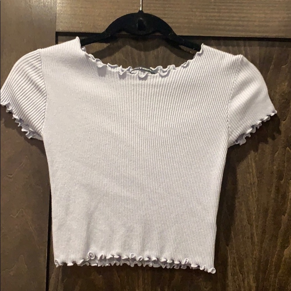light blue brandy melville crop top